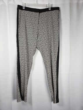 DKNY Straight Leg Black White Dress Work Casual Pants Women's Size 12